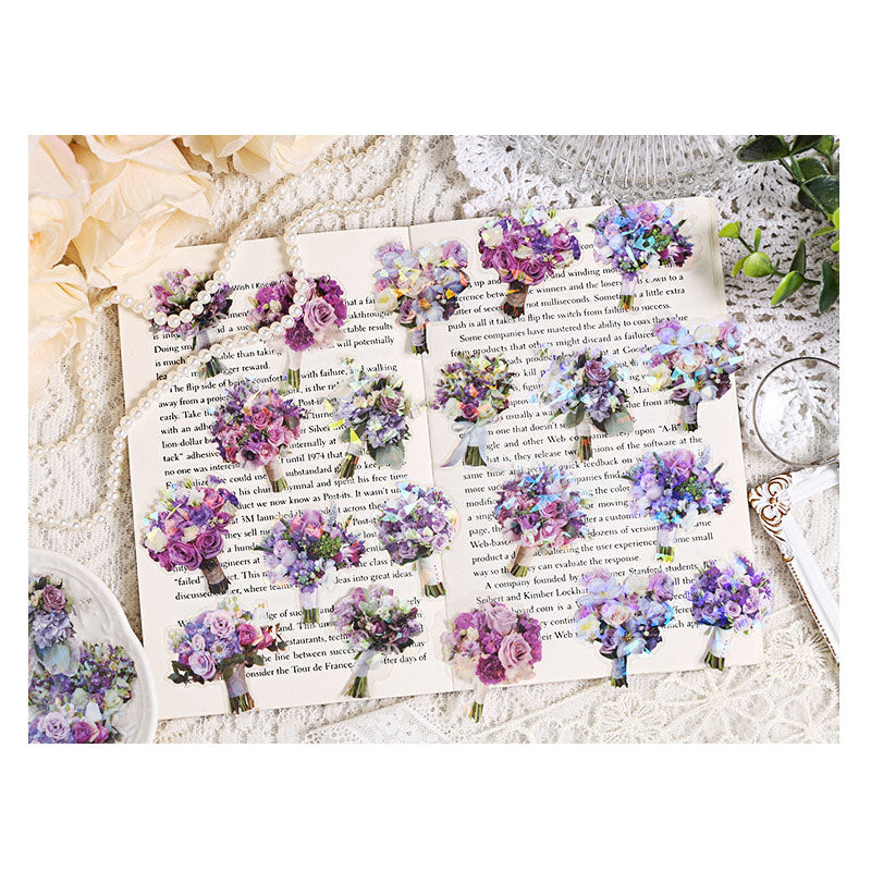 AYSQ0601 - sticker pack love four series waterproof pet laser shell DIY hand account material 30