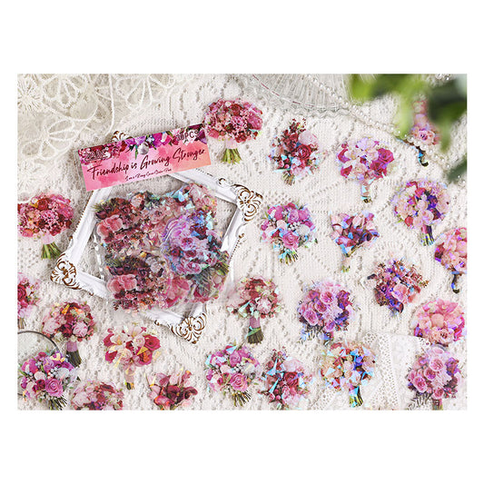 AYSQ0604 - sticker pack love four series waterproof pet laser shell DIY hand account material 30