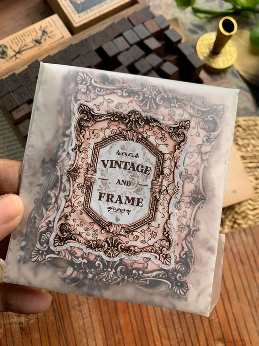 MG0240548 Vintage Frame Paper Cutout 80*100Mm 10Pc