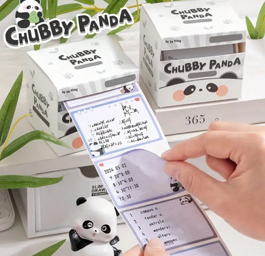SN-05-256 Chubby Panda|Sticky notes| 256 pcs Kawaii Sticker Roll White