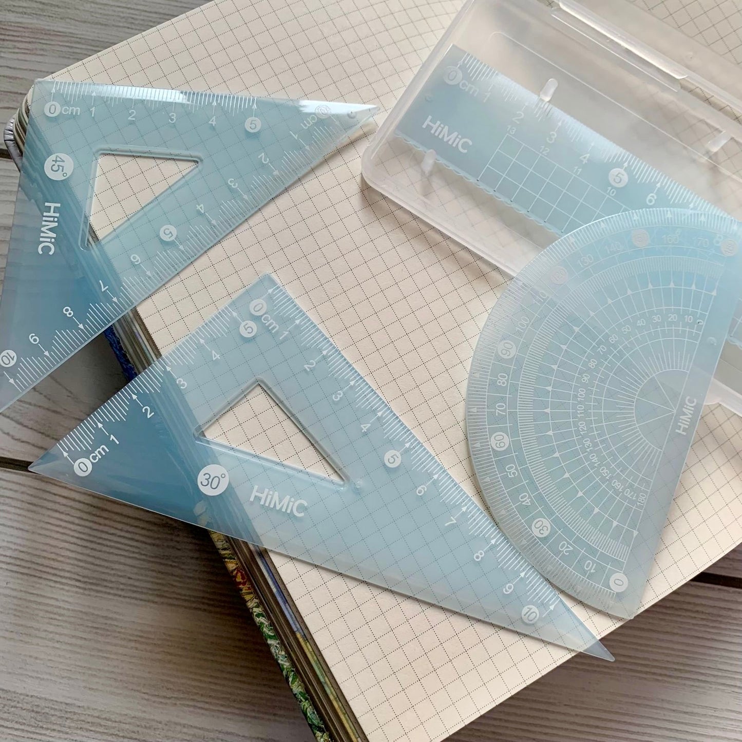 HMC9027 Ruler Set of 5 | Blue | Geometry Box