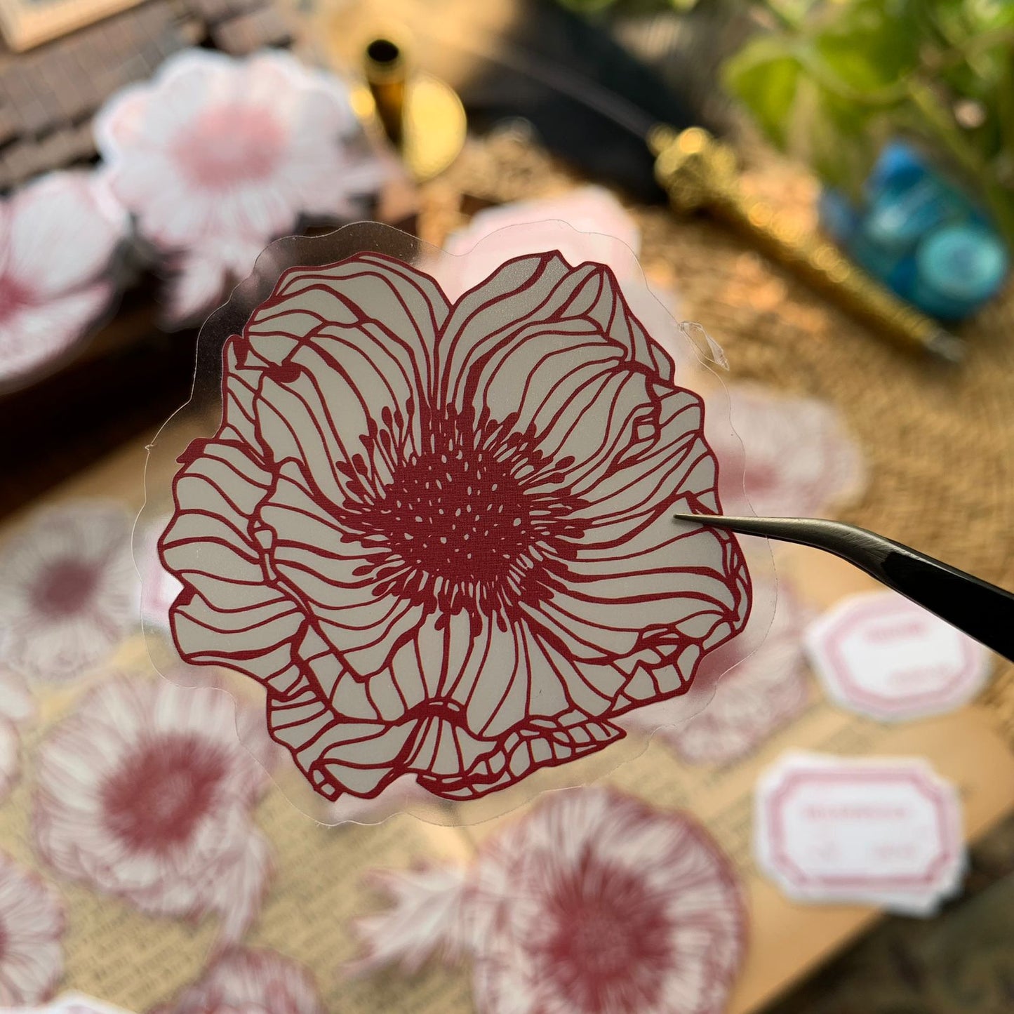 MHD004 Blooming Flower Sticker 76*80Mm 40Pc