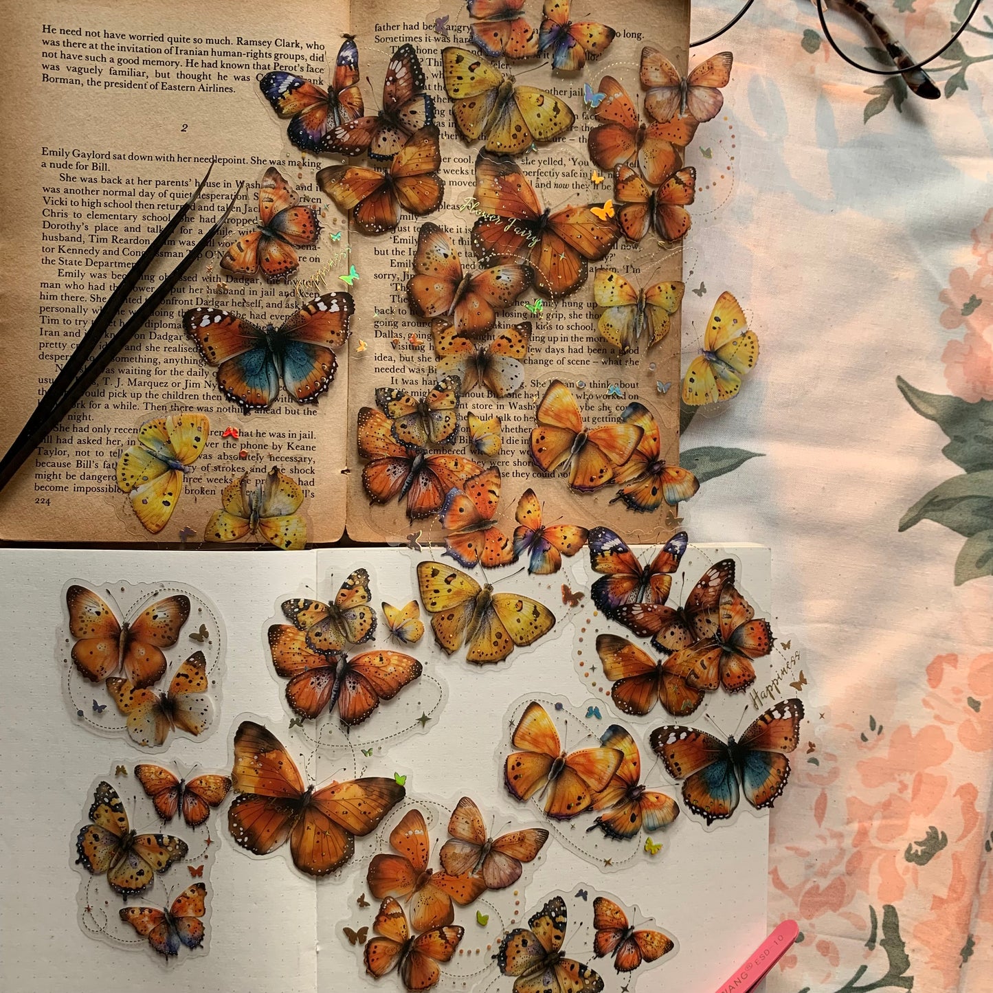 Pphd002 Graceful Butterfly Sticker 20Pc