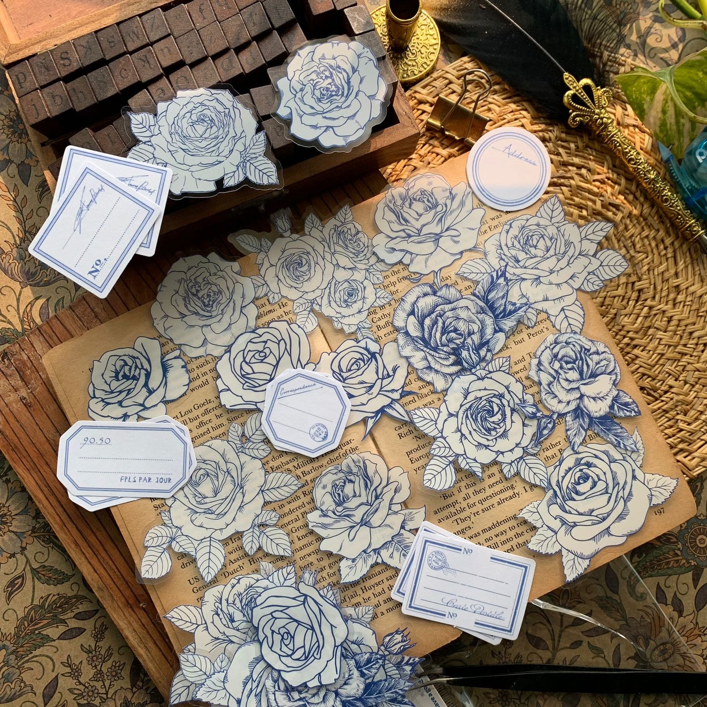MHD006 Blooming Flower Sticker 76*80Mm 40Pc