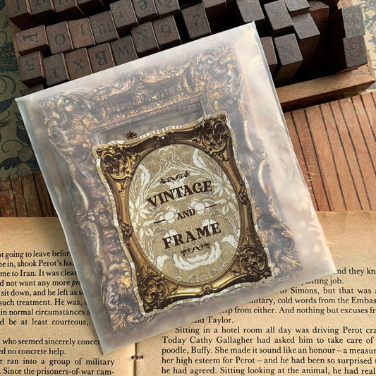 MG0240543 Vintage Frame Paper Cutout 80*100Mm 10Pc