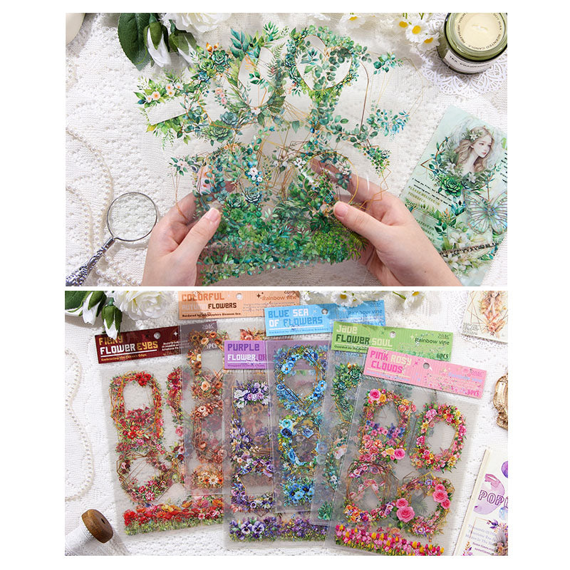 CHHM606 - flat posting paper fleeting pictorial series retro cutting film stamping hand account creative sticker diy