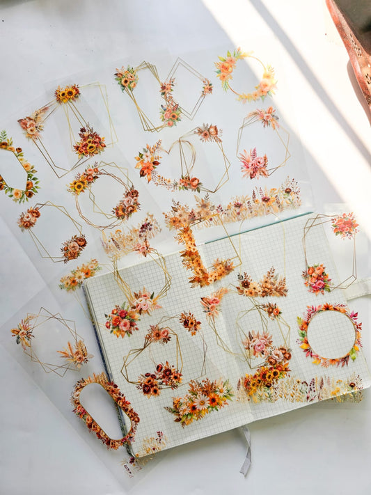 CHHM606 - flat posting paper fleeting pictorial series retro cutting film stamping hand account creative sticker diy