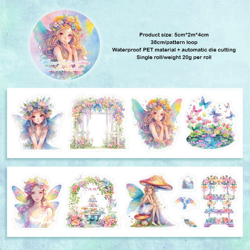 CHYZ605 -Sticker Roll| tape colorful movement series retro film cutting waterproof pet landscape hand account material circulation paste
