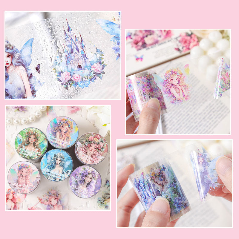 CHYZ605 -Sticker Roll| tape colorful movement series retro film cutting waterproof pet landscape hand account material circulation paste