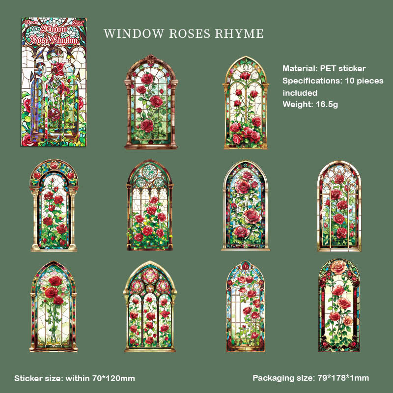 CJHS601 - sticker window Jing color series laser retro hand curtain waterproof PET material sticker