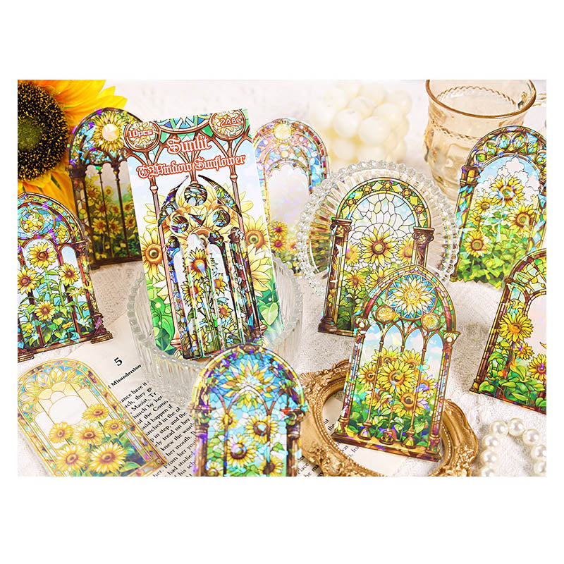CJHS603 - sticker window Jing color series laser retro hand curtain waterproof PET material sticker
