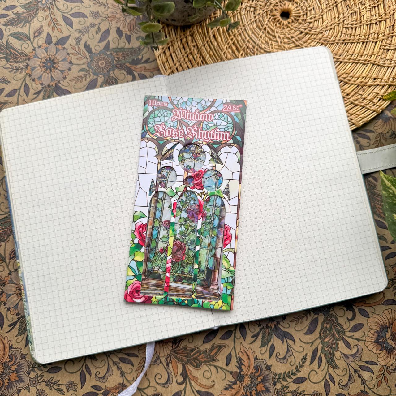 CJHS601 - sticker window Jing color series laser retro hand curtain waterproof PET material sticker