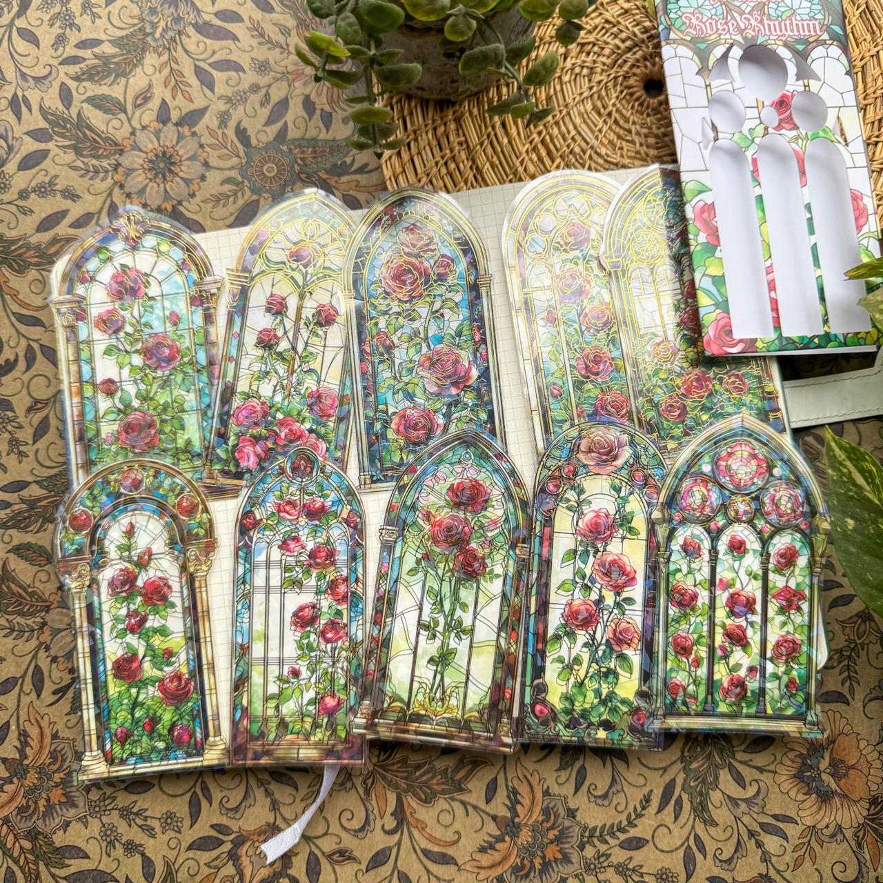 CJHS601 - sticker window Jing color series laser retro hand curtain waterproof PET material sticker