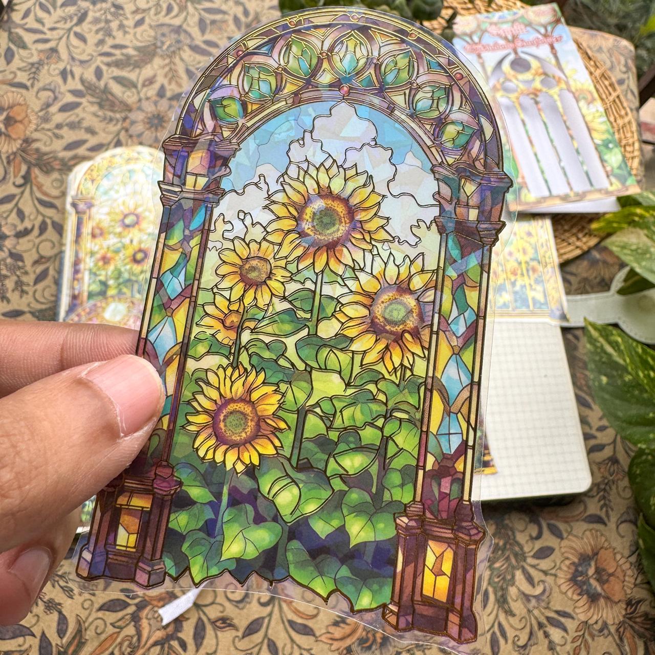 CJHS603 - sticker window Jing color series laser retro hand curtain waterproof PET material sticker