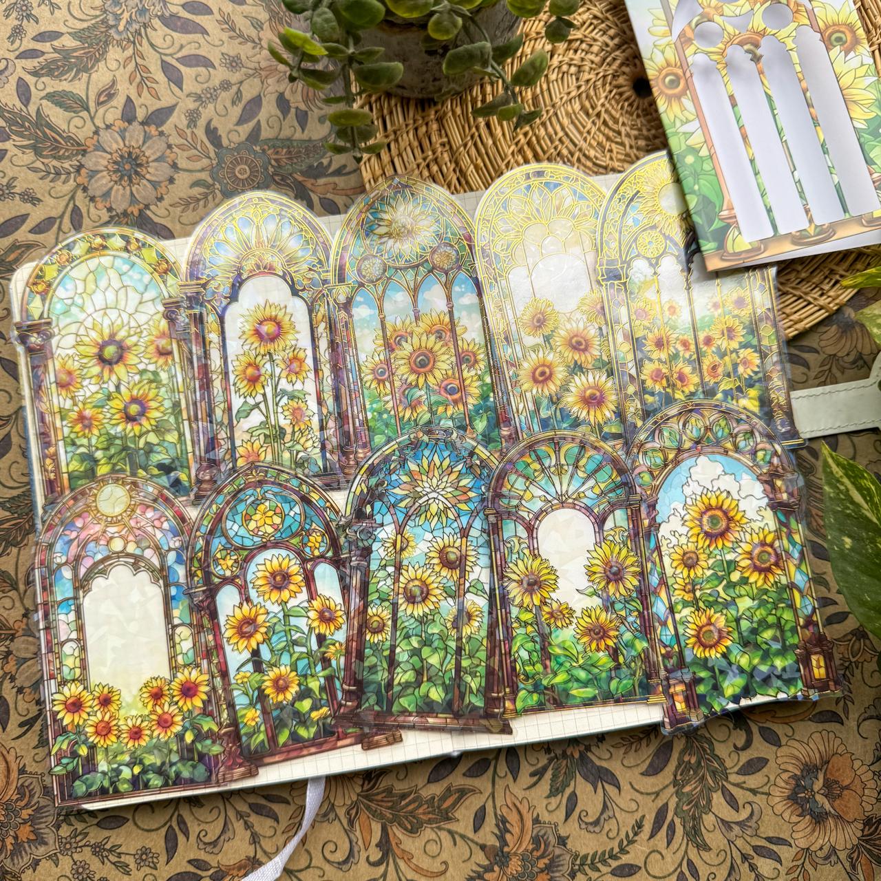 CJHS603 - sticker window Jing color series laser retro hand curtain waterproof PET material sticker