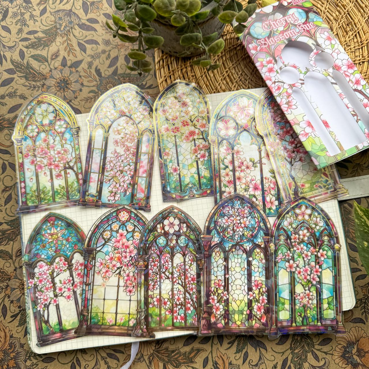 CJHS604 - sticker window Jing color series laser retro hand curtain waterproof PET material sticker
