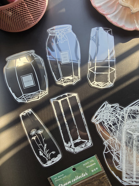 Rmlm002 Transparent Jar Sticker | Dream Collector series | 4*5 20 pcs. 95*140mm