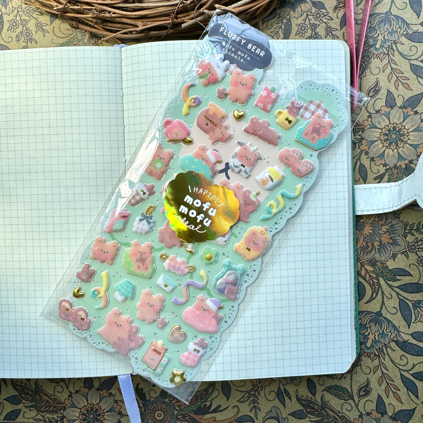 SL-ASE- 03 Kawaii Decorative Fluffy Sticker 3D