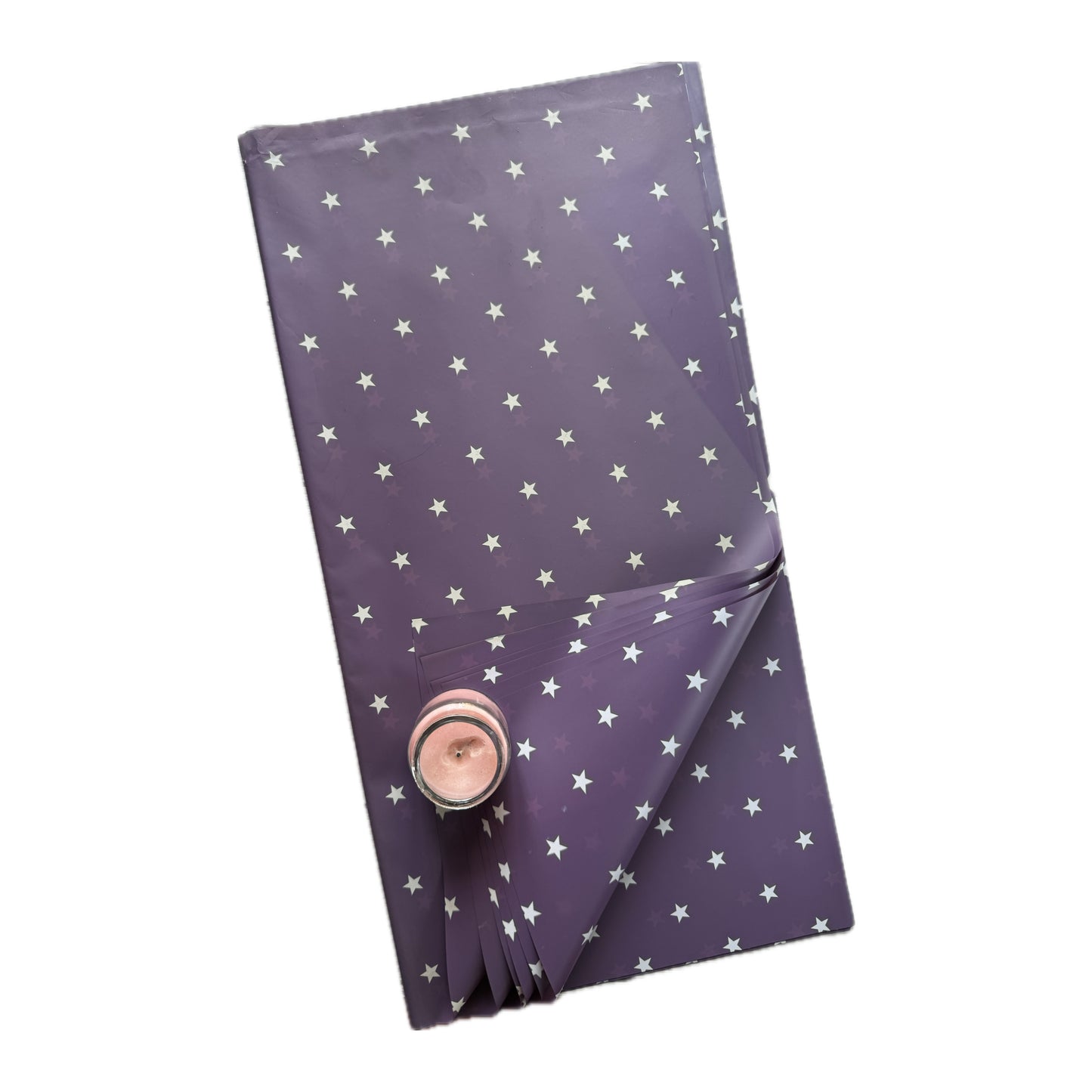 5 Pcs Flower Gift Wrapping Paper purple white star