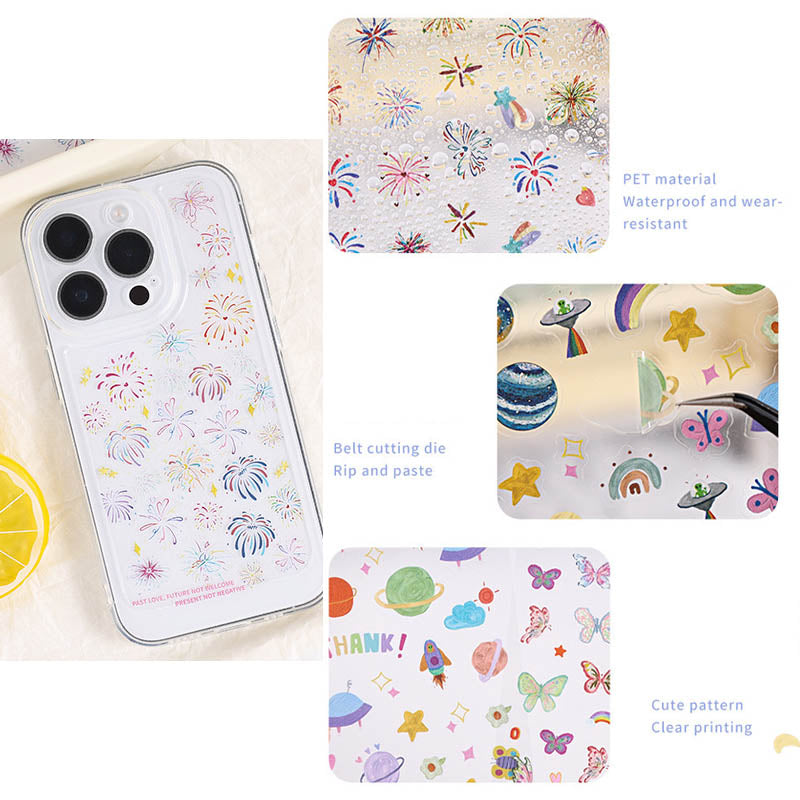 DMXH404 - sticker bag retro recycling set series hand account material mobile phone box creative stickers