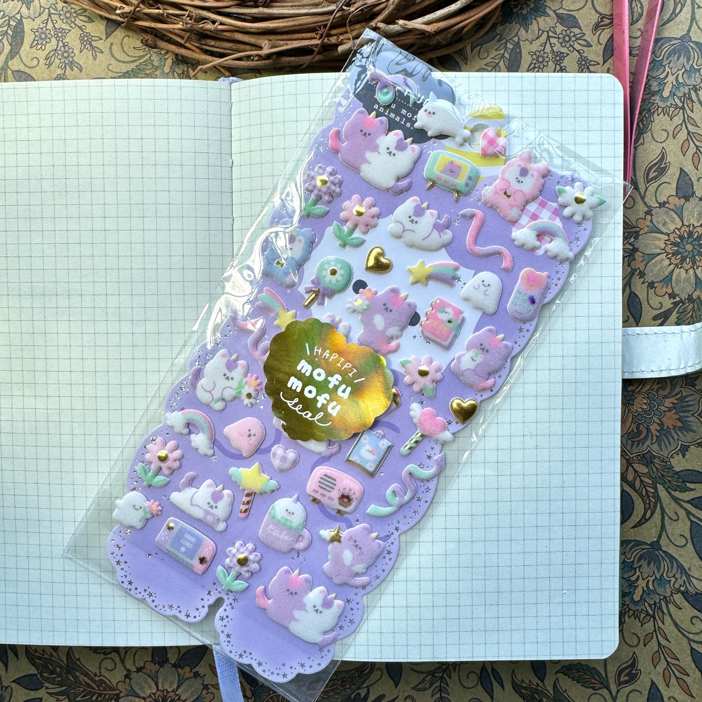 SL-ASE- 01 Kawaii Decorative Fluffy Sticker 3D