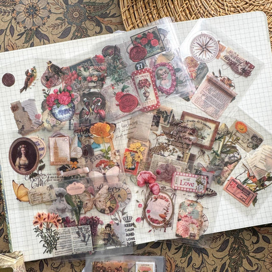 EYSY0402 - 100 sheets sticker box| sticker candy heart langu series children cute sticker waterproof pet hand account diy film card