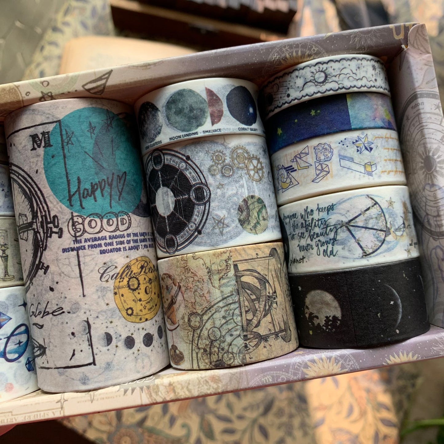 SGJS1006 Vintage Washi Tape Set | Length 2mtr Each | 18 Pcs Set