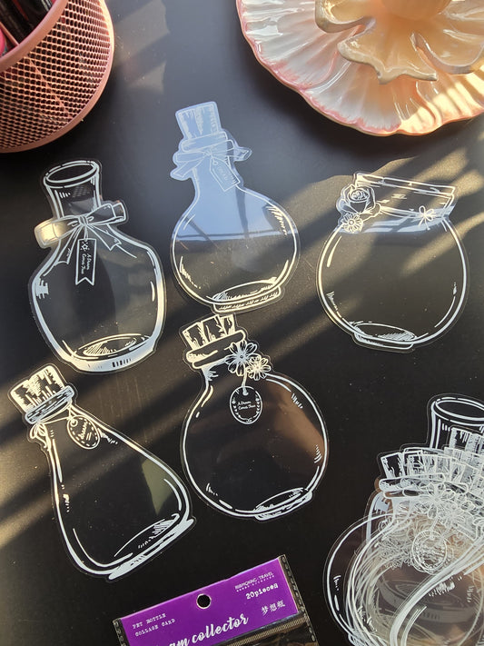 Rmlm006 Transparent Jar Sticker | Dream Collector series | 4*5 20 pcs. 95*140mm