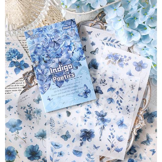 FHYX803 - sticker book Flower image series Large quantity die-cut stickers Retro material creative stickers