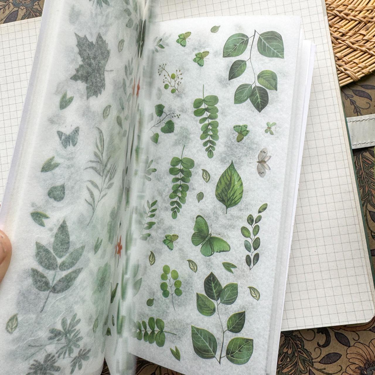 FHYX804 - sticker book Flower image series Large quantity die-cut stickers Retro material creative stickers