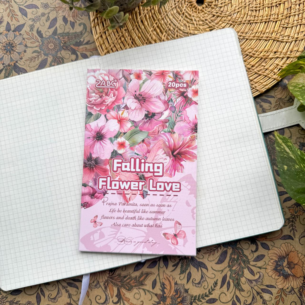 FHYX806 - sticker book Flower image series Large quantity die-cut stickers Retro material creative stickers