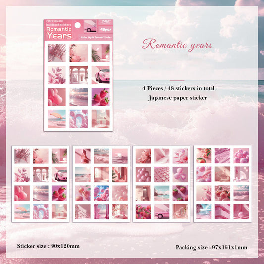 GSSHB601 - sticker light color life book hand account sticker bag ins wind hand account material cutting film creative sticker