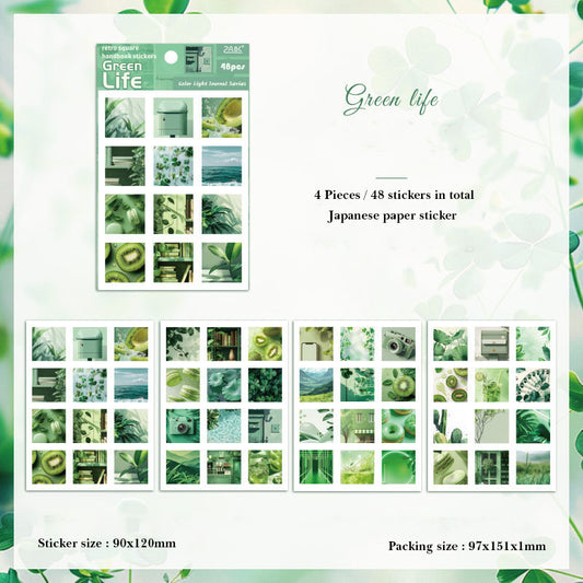 GSSHB604 - sticker light color life book hand account sticker bag ins wind hand account material cutting film creative sticker