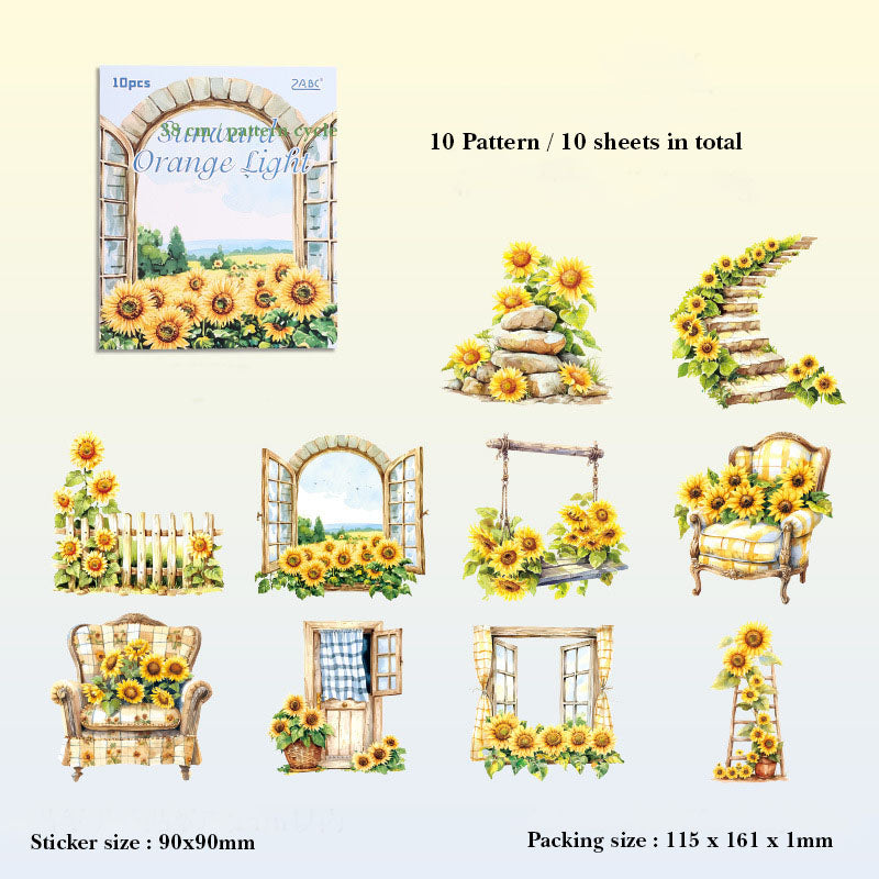 HYMY604 - stickers garden dream series retro and paper handbook material stickers DIY creative stickers