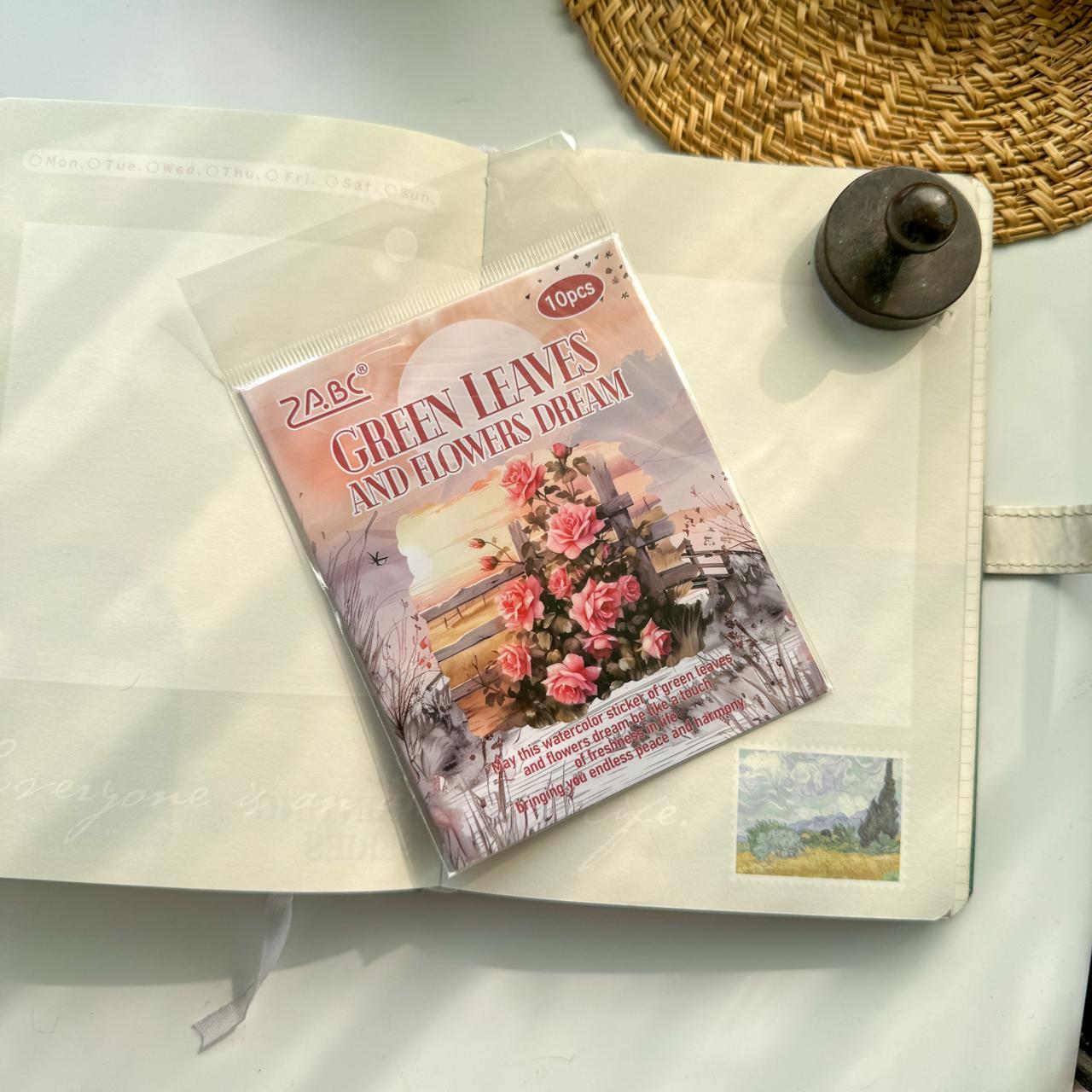 HHXZ601 - sticker package Flower Sea Boat Series Landscape Landscaping Special Oil and Paper Cut Film Handbook Material
