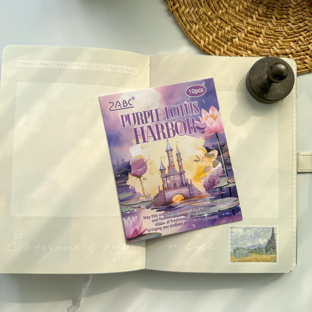 HHXZ602 - sticker package Flower Sea Boat Series Landscape Landscaping Special Oil and Paper Cut Film Handbook Material