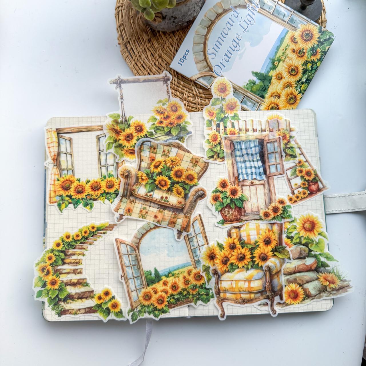 HYMY604 - stickers garden dream series retro and paper handbook material stickers DIY creative stickers