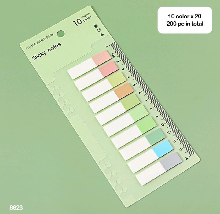 8623 Morandi STICKY NOTE 10 Colors 20 Sheets Each