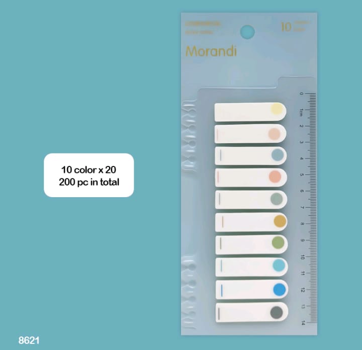 8621 Morandi STICKY NOTE 10 Colors 20 Sheets Each