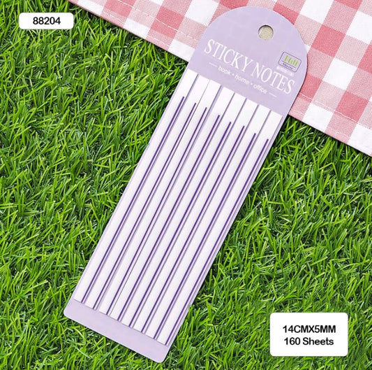 88204 - STICKY NOTES Purple 8 STRIPE 160 tabs | 14X5MM | Sticky Tab