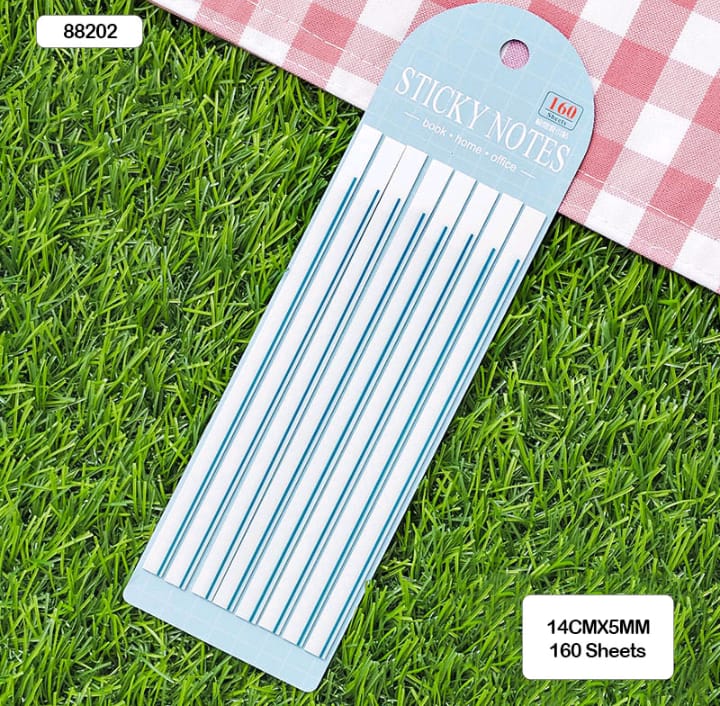 88202 - STICKY NOTES Blue 8 STRIPE 160 tabs | 14X5MM | Sticky Tab