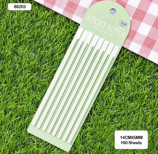 88203 - STICKY NOTES Green 8 STRIPE 160 tabs | 14X5MM | Sticky Tab