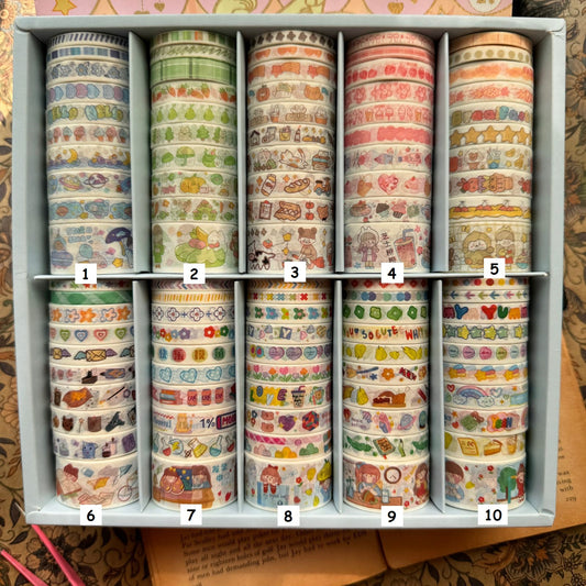 JD2207B - Colorful Washi Tape Set | Length 2mtr Each