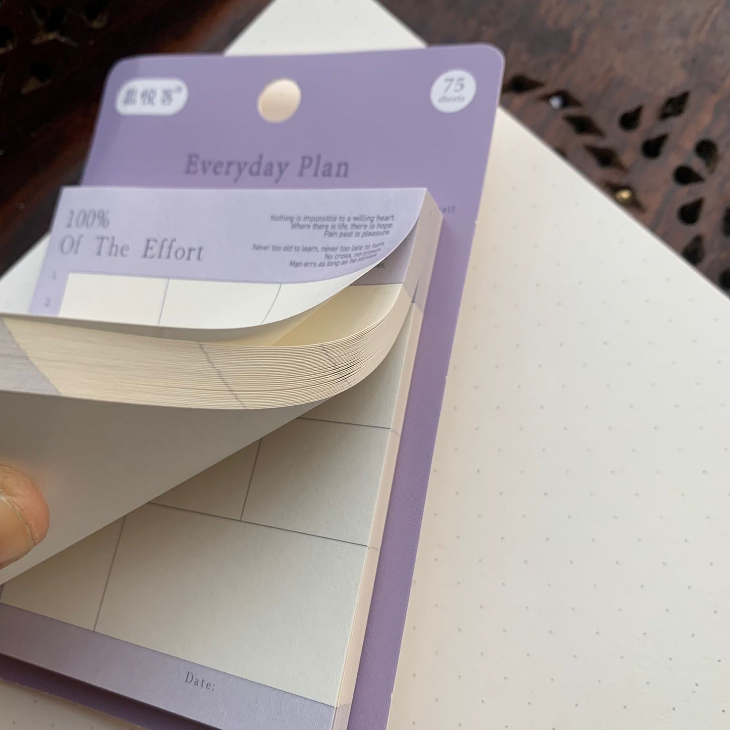 SYK0034 Everyday plan Sticky Notes | 75 Sheets | Purple | Memo Pad