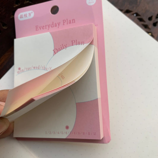 SYK0034 Everyday plan Sticky Notes | 75 Sheets | Pink | Memo Pad