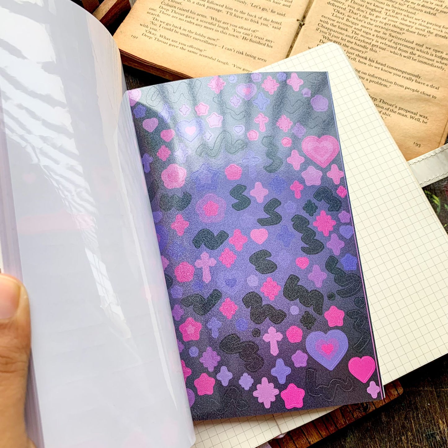 KQ-1622-MM - Kawaii Decorative Sticker Book | Deco Stickers | 24 Sheets | 12.5x18.5CM | Moon Monsoon