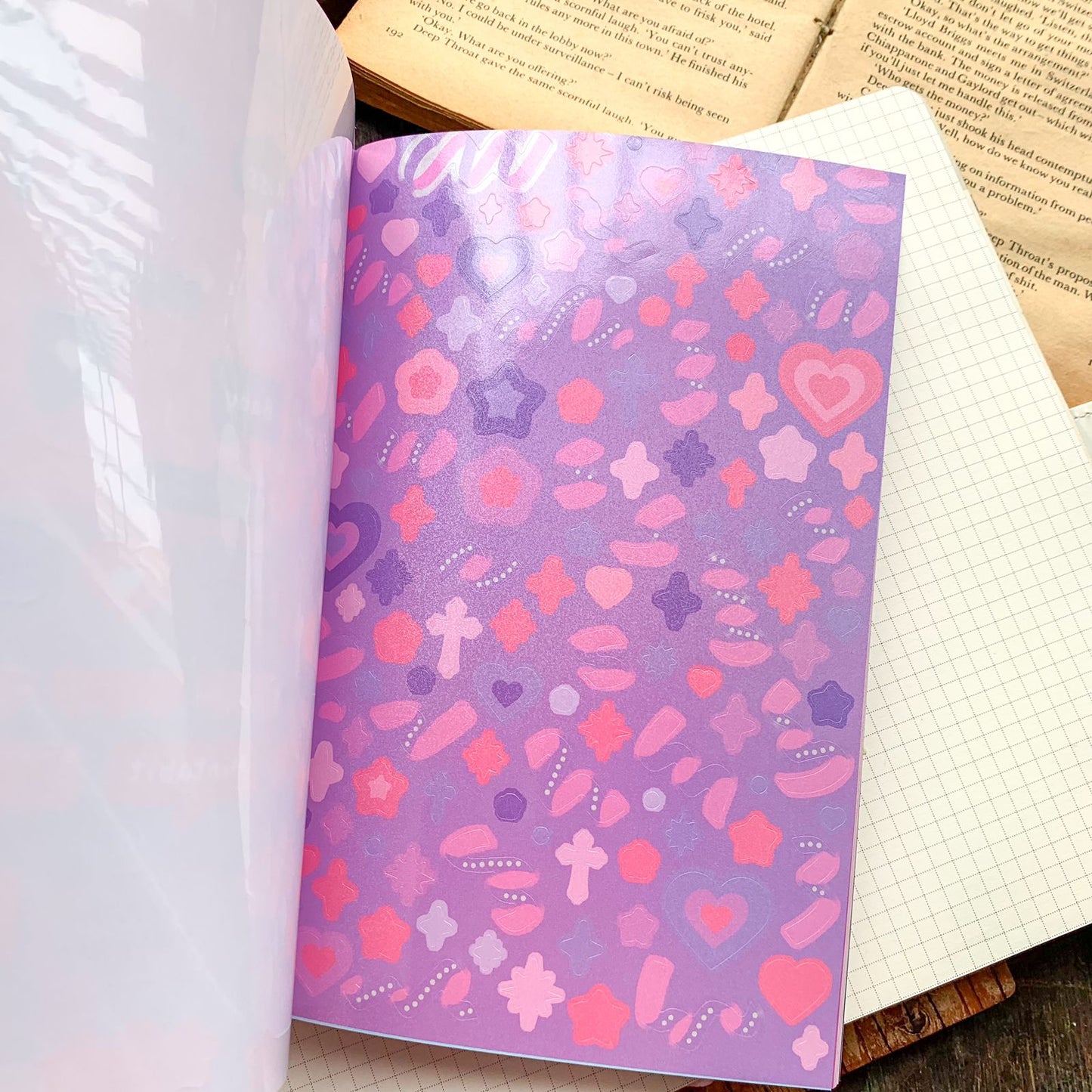 KQ-1622-MM - Kawaii Decorative Sticker Book | Deco Stickers | 24 Sheets | 12.5x18.5CM | Moon Monsoon