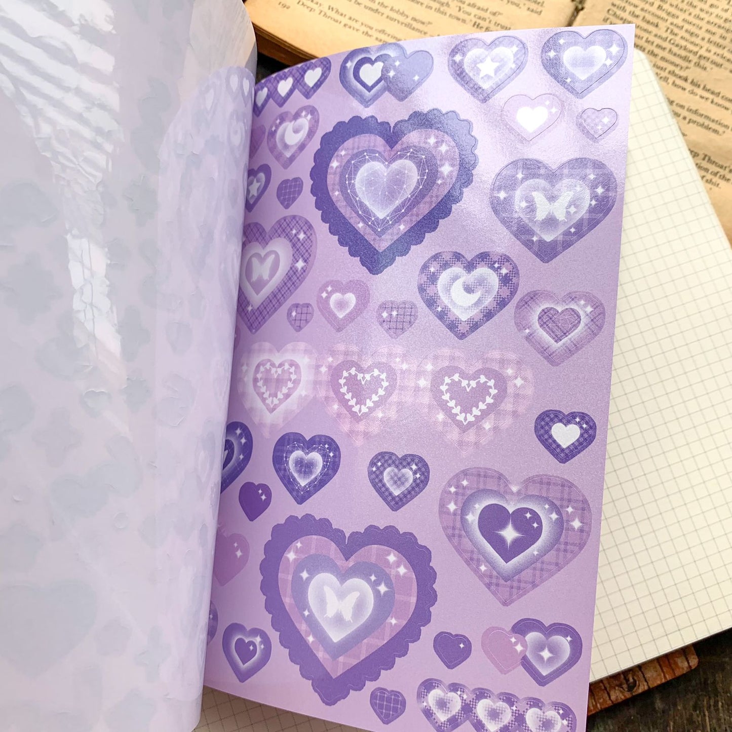 KQ-1622-MM - Kawaii Decorative Sticker Book | Deco Stickers | 24 Sheets | 12.5x18.5CM | Moon Monsoon