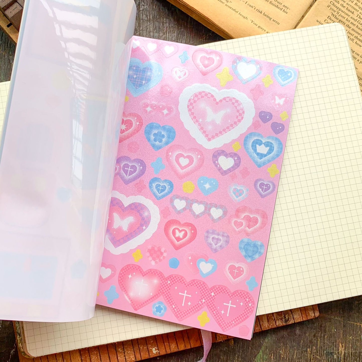 KQ-1621-SSB - Kawaii Decorative Sticker Book | Deco Stickers | 24 Sheets | 12.5x18.5CM | Star Sea Boundary