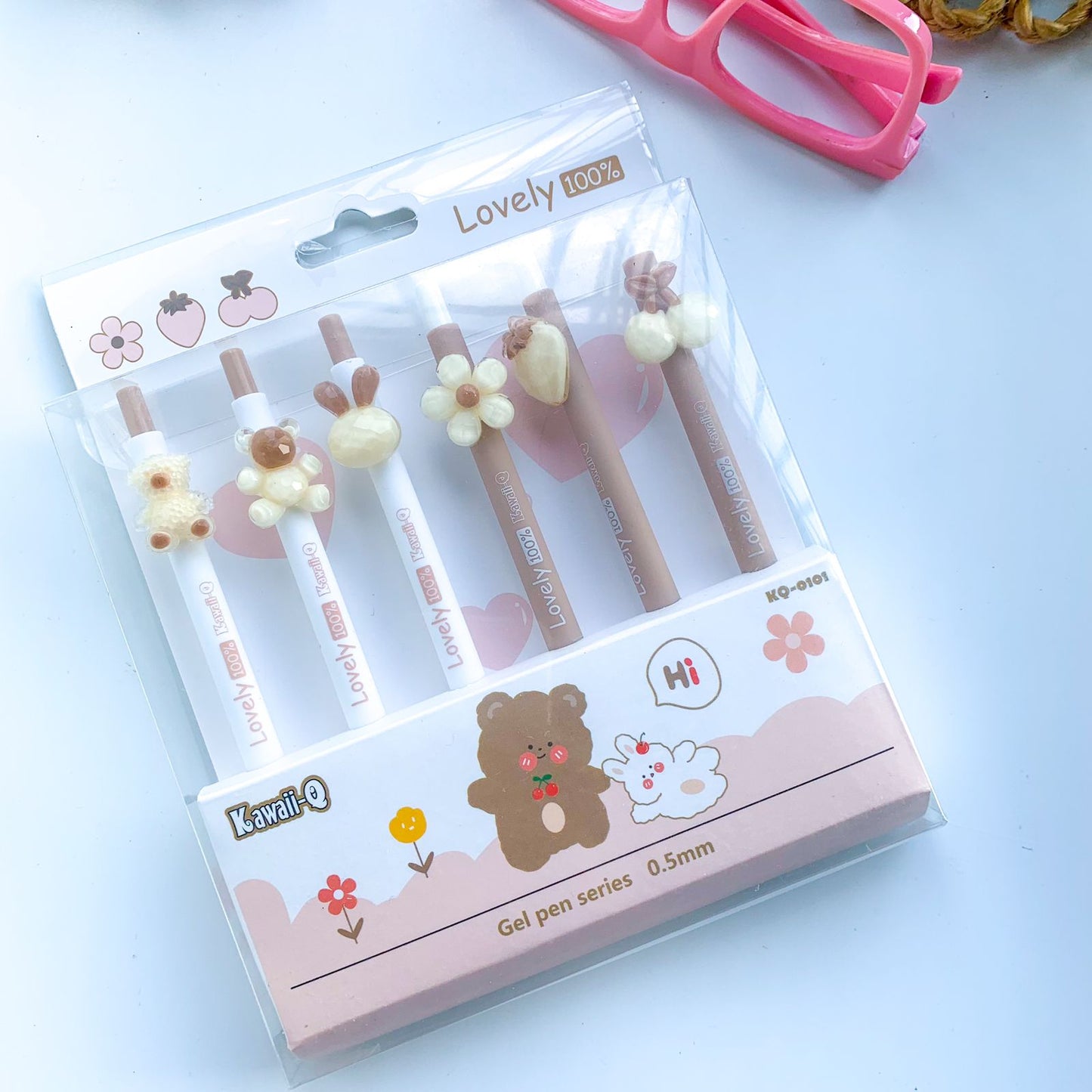 KQ0101 | 6 Pcs Gel Pen Set | Cute Pen Set